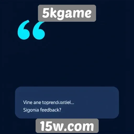 Feedback dos usuários sobre a experiência no 5kgame